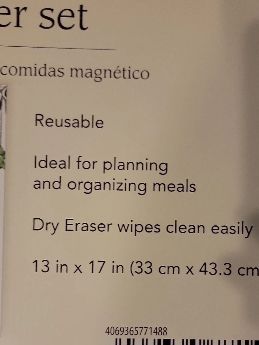 Joie Magnetic Meal Planner Set - White and Red Accent